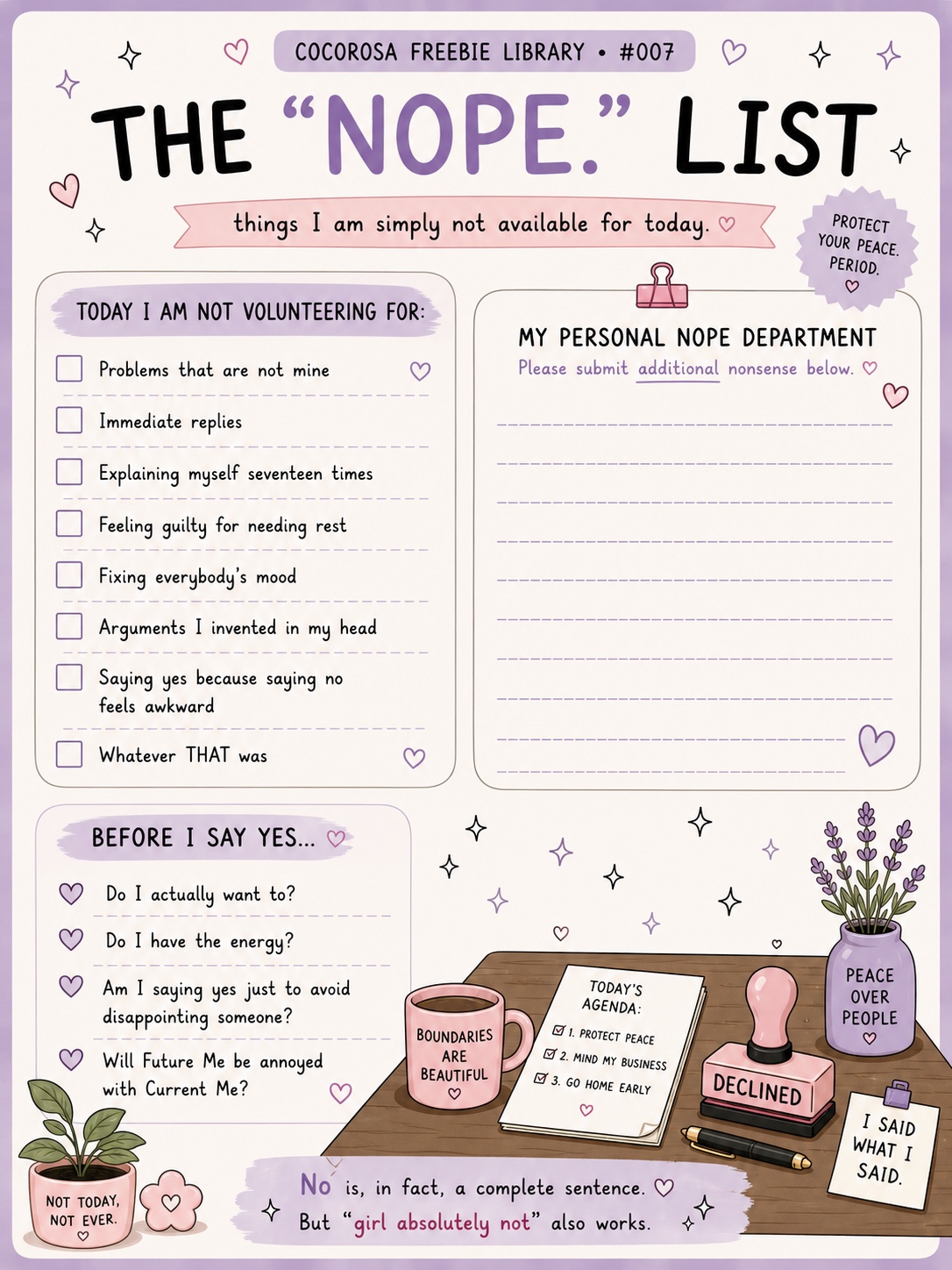 Preview of The “Nope.” List