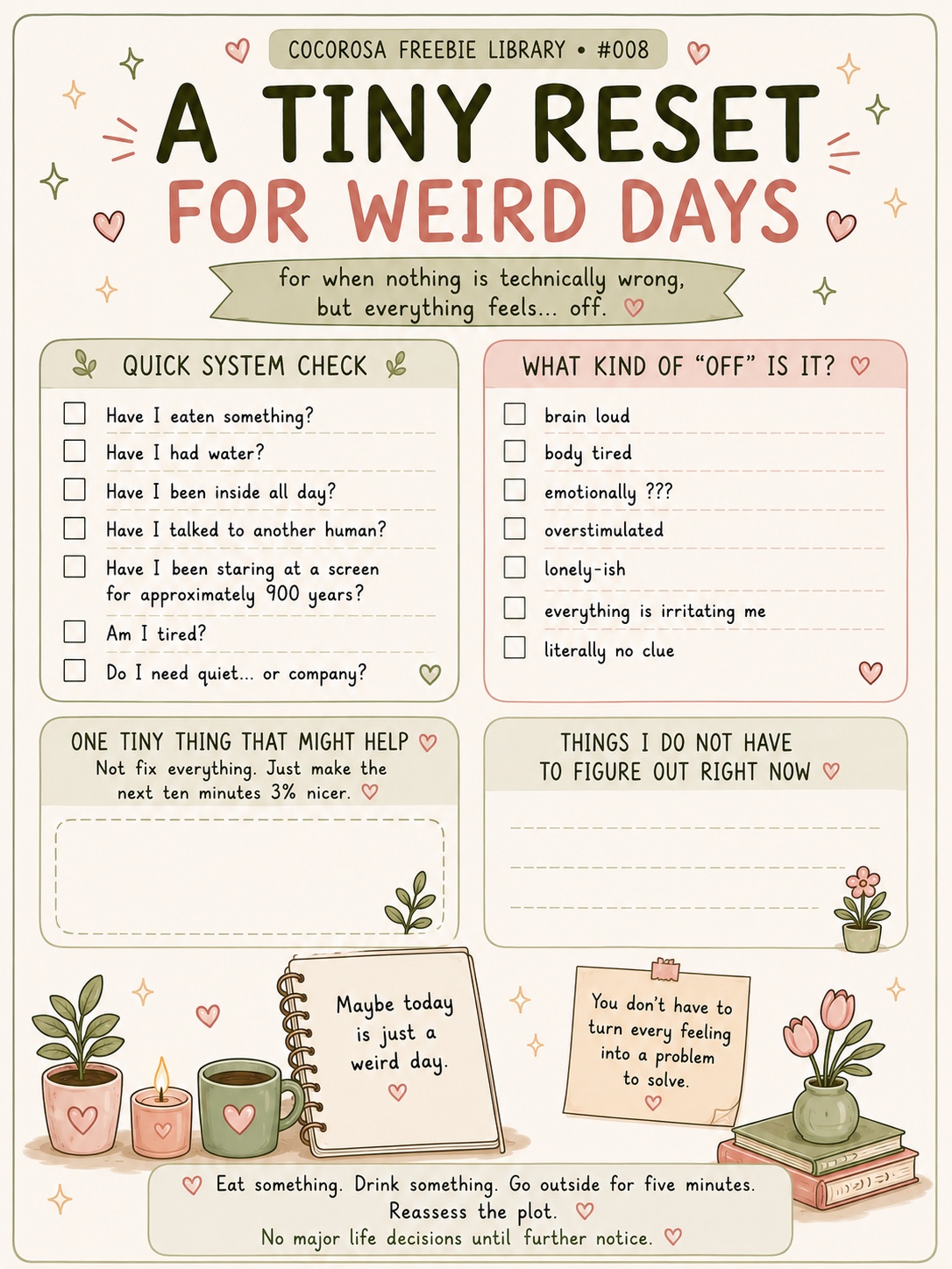 Preview of A Tiny Reset for Weird Days